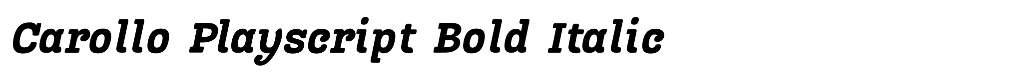 Carollo Playscript Bold Italic image